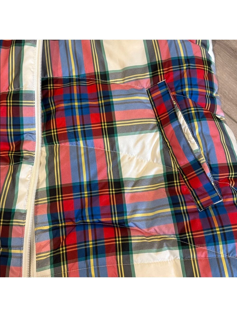 Lands' End Multicolor Plaid Vest - Picture 6 of 6